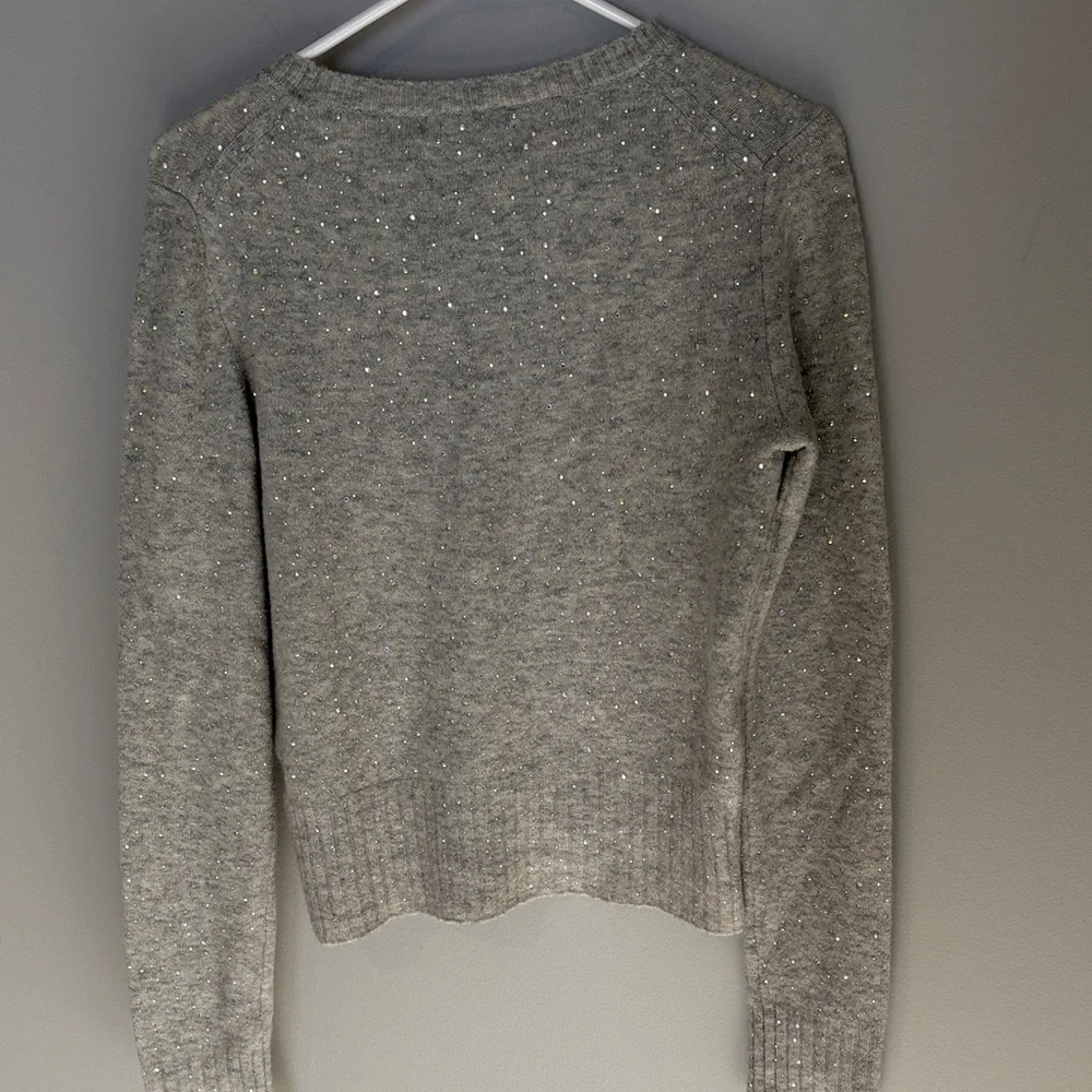 J. Crew Light Gray Sweater with Sparkle Accents - xs NWT - Picture 8 of 16